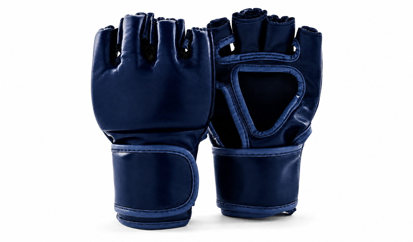 MMA Gloves  Dark Blue PU Leather Custom OEM & Private Label Manufacturer